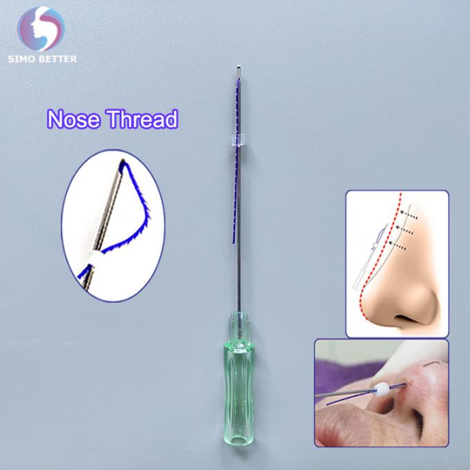 Non Surgical Face Lift Thread Facelift Nose L Shaped Needle Silicone Coated