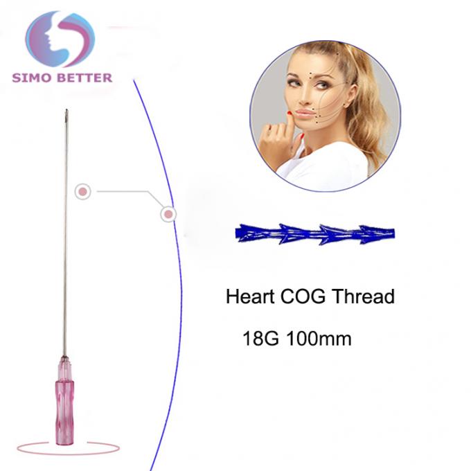V- Line Barb Cog Pdo Thread Face Lift Molding Heart Cog Thread For Skin Care Treatments