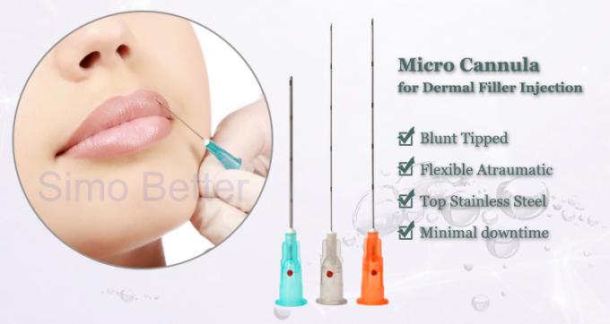 Dermal Filler Injection Cosmetic Instrument 25g 50mm Micro Cannula Blunt Tip